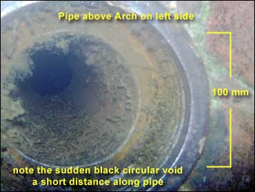 Pipe above Arch on left side